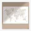 Affiche Carte Du Monde LES PETITES DATES Marron Imprimé - Les Petites Dates -Bébé Boutique affiche carte du monde les petites dates