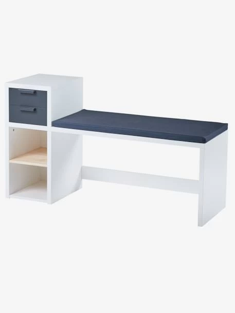 Banc De Lecture + Rangement LIGNE REGLISSE Blanc/gris Foncé - Vertbaudet 5 Banc De Lecture + Rangement LIGNE REGLISSE Blanc/gris Foncé - Vertbaudet – Image 3