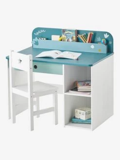 Bureau Maternelle ROAAR Blanc Moyen Uni Avec Decor - Vertbaudet -Bébé Boutique bureau maternelle roaar 2