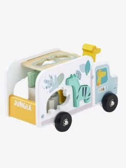 Camion D'encastrement Jungle En Bois FSC® Multicolore - Vertbaudet -Bébé Boutique camion dencastrement jungle en bois fsc 3