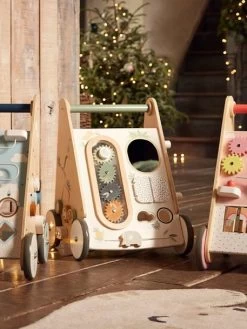 Chariot De Marche Avec Freins HANOÏ En Bois FSC® Multicolore - Vertbaudet -Bébé Boutique chariot de marche avec freins hanoi en bois fsc 2