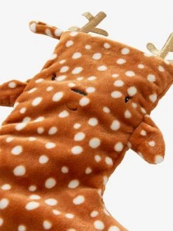 Chaussette De Noël Fausse Fourrure Renne Marron - Vertbaudet -Bébé Boutique chaussette de noel fausse fourrure renne 2