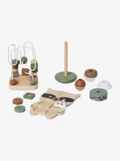 Coffret 3 Jeux D'éveil GREEN FOREST En Bois FSC® Multicolore - Vertbaudet -Bébé Boutique coffret 3 jeux deveil green forest en bois fsc 1