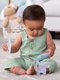 Coffret De 3 Anneaux De Dentition Cristal - INFANTINO Blanc - Infantino -Bébé Boutique coffret de 3 anneaux de dentition cristal infantino 3