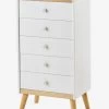 Commode Semainier Avec Poignées Personnalisables LIGNE CONFETTI Blanc - Vertbaudet -Bébé Boutique commode semainier avec poignees personnalisables ligne confetti