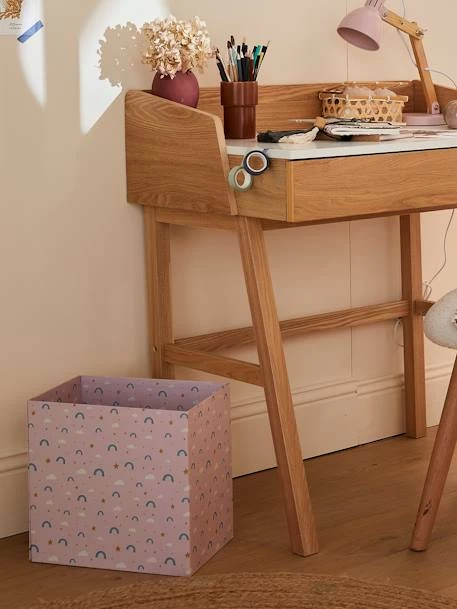 Corbeille En Carton Pliable Arc-en-ciel Rose - Vertbaudet 4 Corbeille En Carton Pliable Arc-en-ciel Rose - Vertbaudet – Image 2