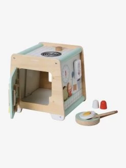 Cube D'activités Cuisinette En Bois FSC® Beige - Vertbaudet -Bébé Boutique cube dactivites cuisinette en bois fsc 3