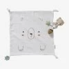 Doudou Carré + Hochet GREEN FOREST Multicolore - Vertbaudet -Bébé Boutique doudou carre hochet green forest
