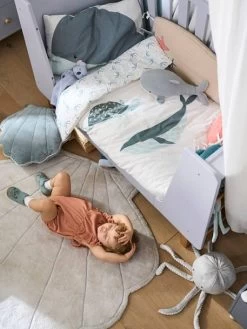 Grand Tapis En Fourrure Coquillage SOUS L'OCÉAN Ecru - Vertbaudet -Bébé Boutique grand tapis en fourrure coquillage sous locean 2