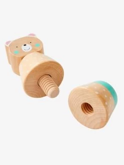 Jeu Des Animaux à Visser En Bois FSC® Multicolore - Tanzanie - Vertbaudet -Bébé Boutique jeu des animaux a visser en bois fsc 3