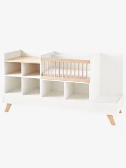Lit Combiné 4 En 1 évolutif Avec Rangements Et Table à Langer COMBINID Blanc / Bois - Vertbaudet 11 Lit Combiné 4 En 1 évolutif Avec Rangements Et Table à Langer COMBINID Blanc / Bois - Vertbaudet -Bébé Boutique lit combine 4 en 1 evolutif avec rangements et table a langer combinid 3