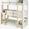 Lits Superposés 3 Niveaux LIGNE EVEREST Blanc/bois - Vertbaudet 2 Lits Superposés 3 Niveaux LIGNE EVEREST Blanc/bois - Vertbaudet -Bébé Boutique lits superposes 3 niveaux ligne everest