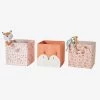 Lot De 3 Bacs De Rangement FLEURETTES Rose - Vertbaudet -Bébé Boutique lot de 3 bacs de rangement fleurettes