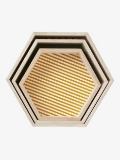 Lot De 3 étagères Hexagones Enfant Bois/multicolore - Vertbaudet -Bébé Boutique lot de 3 etageres hexagones enfant 2