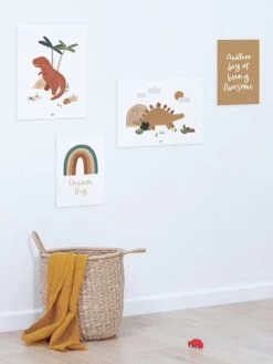 Lot De 4 Affiches Dinosaures Sunny LILIPINSO Multicolore - Lilipinso -Bébé Boutique lot de 4 affiches dinosaures sunny lilipinso 1