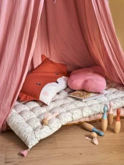 Matelas De Sol Avec Pompons FLEURETTES écru / Multicolore - Vertbaudet -Bébé Boutique matelas de sol avec pompons fleurettes 5