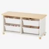 Meuble De Rangement + 4 Bacs LIGNE PTILOU Blanc/bois - Vertbaudet -Bébé Boutique meuble de rangement 4 bacs ligne ptilou