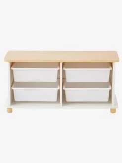 Meuble De Rangement + 4 Bacs LIGNE PTILOU Blanc/bois - Vertbaudet 11 Meuble De Rangement + 4 Bacs LIGNE PTILOU Blanc/bois - Vertbaudet -Bébé Boutique meuble de rangement 4 bacs ligne ptilou 3