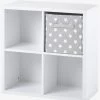 Meuble De Rangement 4 Cases Blanc - Vertbaudet 1 Meuble De Rangement 4 Cases Blanc - Vertbaudet -Bébé Boutique meuble de rangement 4 cases