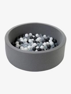 Parc à Balles En Mousse + 200 Balles Gris - Vertbaudet -Bébé Boutique parc a balles en mousse 200 balles 4
