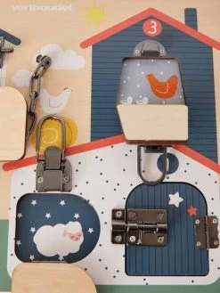 Planche à Verrous En Bois FSC® Multicolore - Vertbaudet -Bébé Boutique planche a verrous en bois fsc 3