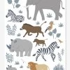Planche De Stickers LILIPINSO - Big Five & Cie - Animaux Jungle Multicolore - Lilipinso -Bébé Boutique planche de stickers lilipinso big five cie animaux jungle