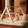 Portique D'éveil Base Triangle En Bois FSC® Beige - Vertbaudet -Bébé Boutique portique deveil base triangle en bois fsc