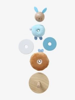 Pyramide à Empiler Tissu Et Bois FSC® Bleu - Vertbaudet -Bébé Boutique pyramide a empiler tissu et bois fsc 5