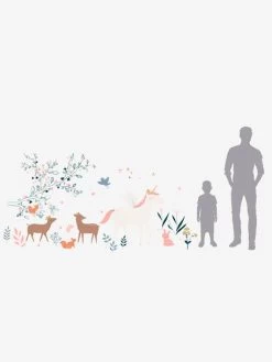 Sticker Géant Forêt Enchantée Gris - Vertbaudet -Bébé Boutique sticker geant foret enchantee 2