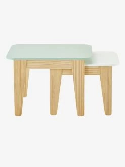 Tables Gigognes Gris Vert/bois + Blanc/bois - Vertbaudet -Bébé Boutique tables gigognes 3