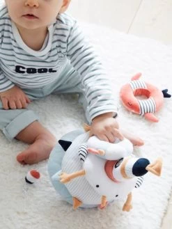 Tour à Empiler En Tissu LEON SUR LE PONTON Multicolore - Vertbaudet -Bébé Boutique tour a empiler en tissu leon sur le ponton 4