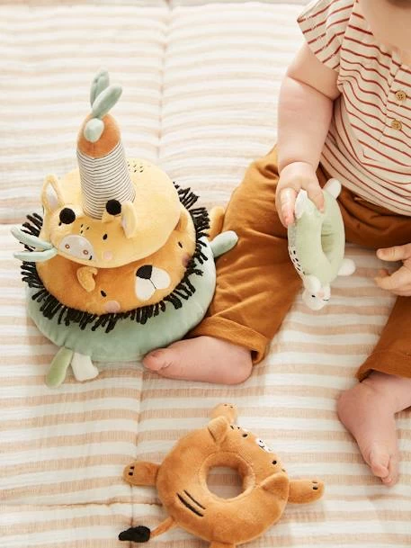 Tour à Empiler En Tissu TANZANIE Multicolore - Vertbaudet 4 Tour à Empiler En Tissu TANZANIE Multicolore - Vertbaudet – Image 2