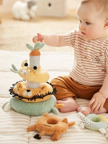 Tour à Empiler En Tissu TANZANIE Multicolore - Vertbaudet 3 Tour à Empiler En Tissu TANZANIE Multicolore - Vertbaudet