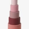 Tour à Empiler Ronde En Silicone Rose - Vertbaudet -Bébé Boutique tour a empiler ronde en silicone