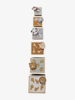 Tour De Cubes Avec Formes à Encastrer En Bois FSC® Beige - Vertbaudet -Bébé Boutique tour de cubes avec formes a encastrer en bois fsc 3